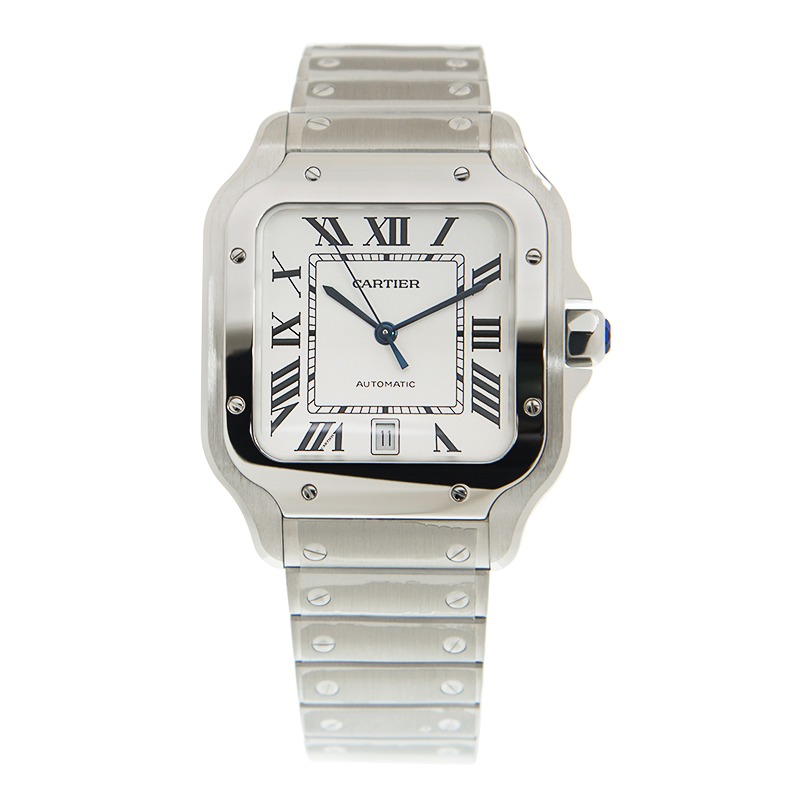 Cartier Santos Large Model Classic Silver WSSA0018 - United Luxury