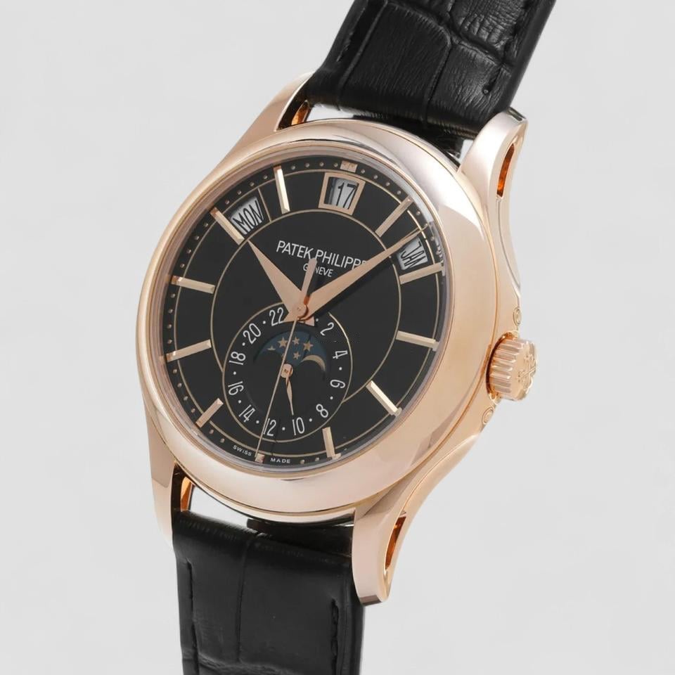 Patek Leather Black 5205R-010 Replica