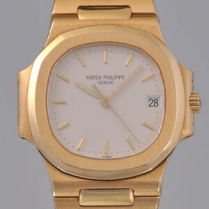 Patek Philippe Nautilus 3800 37MM White Dial With 18K Yellow Gold Bracelet