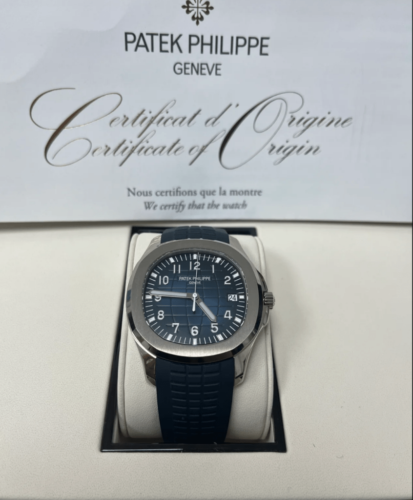 Patek Philippe Aquanaut 5168G White Gold Blue Dial 42mm