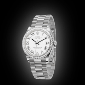 RLX Datejust m278289RBR-0007 White Dial White Gold President Watch