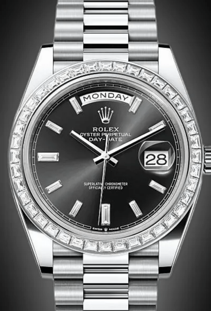 RLX Day-Date 40mm 228396TBR-0012 Black Diamond Dial