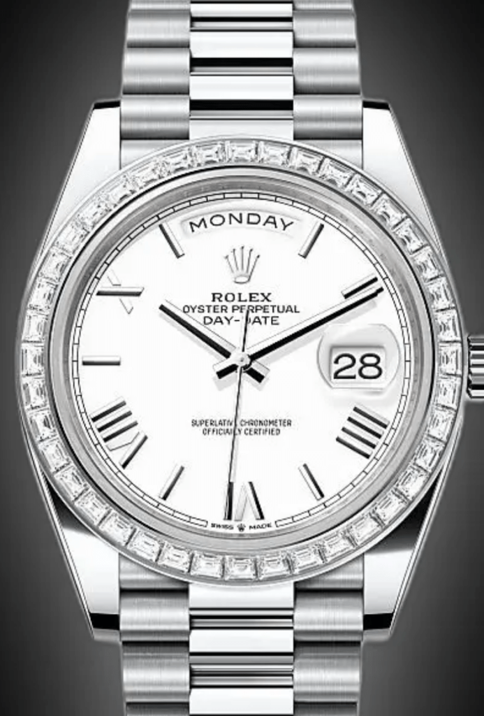 RLX Day-Date 40mm 228396TBR-0018 White Roman Dial