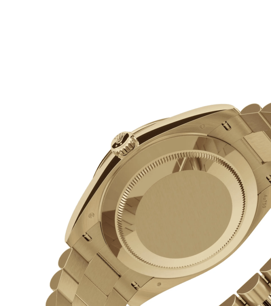 RLX Day-Date 40mm Champaign Dial and Diamond Bezel Yellow Gold President Bracelet 228348RBR-0008