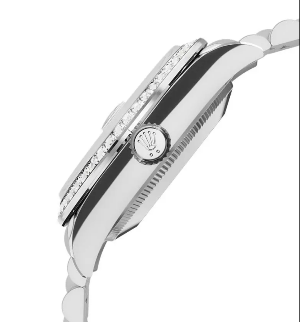 RLX Datejust m278289RBR-0021 Silver Dial White Gold President Watch