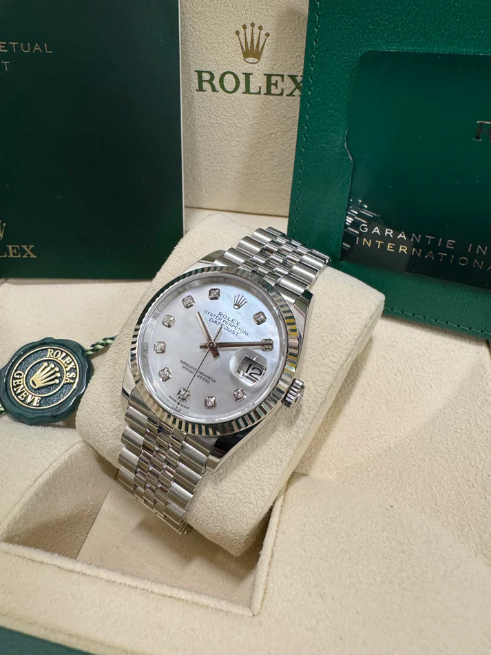 RLX Datejust 36mm 126234 Mother of Pearl Diamond Dial Oyster Stainless Steel