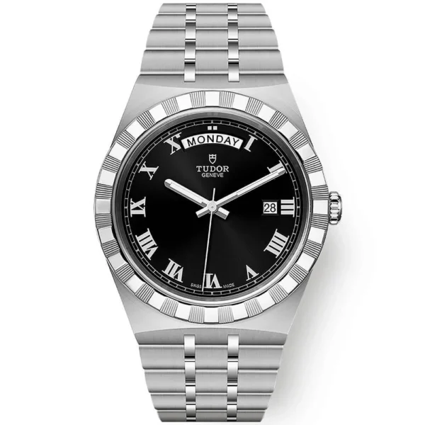 TUDOR Royal Date/Day 41mm Black Roman Dial Men's Automatic Watch M28600-0003