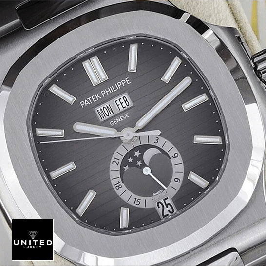 Patek Philippe Nautilus 5726_1A-001 Black Dial Steel Replica front close view