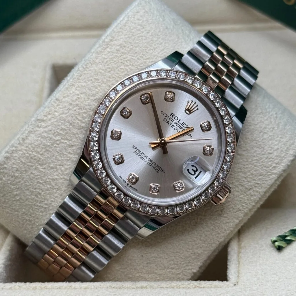 RLX Datejust m278381-0015/0016 Silver Diamond Dial Diamond-Set Bezel 31mm