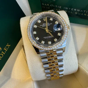 RLX Datejust 36mm 126283 Bright Black Dial Oyster Bracelet Watch