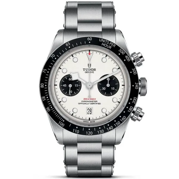 TUDOR Black Bay Chrono 41mm Opaline/Black Dial Men's Automatic Bracelet Watch M79360N-0002
