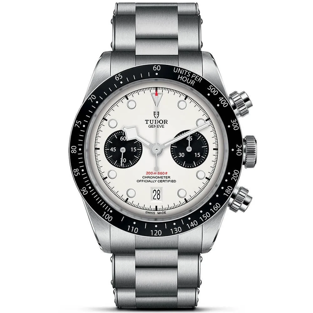 TUDOR Black Bay Chrono 41mm Opaline/Black Dial Men's Automatic Bracelet Watch M79360N-0002