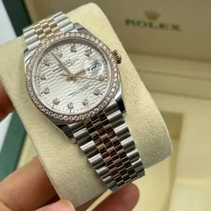 RLX Datejust 36mm 126281 Silver Palm Index Dial Jubilee Bracelet