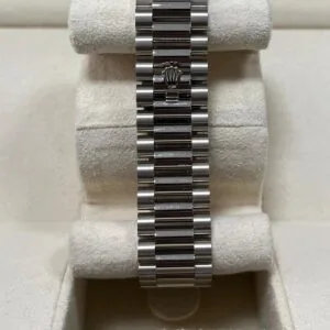 RLX Day-Date "President" 40mm White Gold Black Diamond Baguette Dial - 228239
