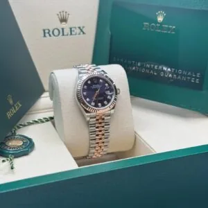 RLX Lady-Datejust 31mm 279171 Aubergine Diamond Oyster Stainless Steel and Rose Gold