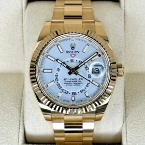 RLX Sky-Dweller 42mm 336938-0003/0006 Yellow Gold White Dial Jubilee