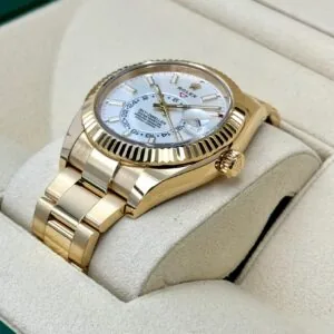 RLX Sky-Dweller 42mm 336938-0003/0006 Yellow Gold White Dial Jubilee