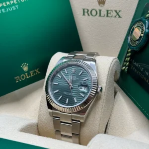 RLX Datejust 41mm 126334 Mint Green Fluted Motif Dial Oyster Bracelet