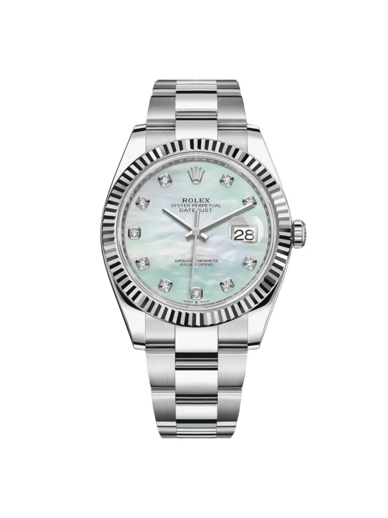 RLX Datejust 41 Mother of Pearl Diamond Stainless Steel Fluted Oyster - 126334