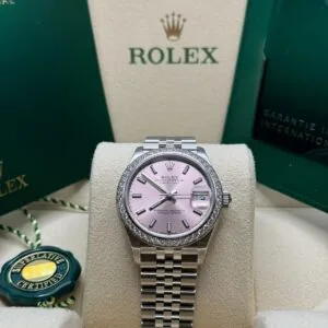 RLX Datejust m278384RBR-0017/0018 Pink 31mm Dial Oyster Watch