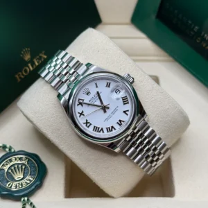 RLX Datejust m278240-0003/0004 31mm White Roman Domed Bezel Oyster Oystersteel