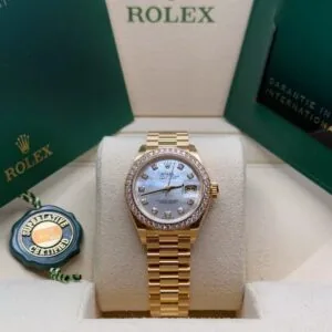 RLX Lady-Datejust 31mm 279138RBR White Mother-of-Pearl Dial President Bracelet Watch