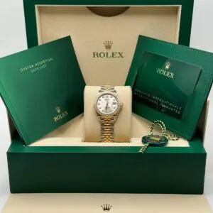 RLX Lady-Datejust 31mm 279383RBR Silver Diamond Dial Yellow Rolesor Oyster Bracelet