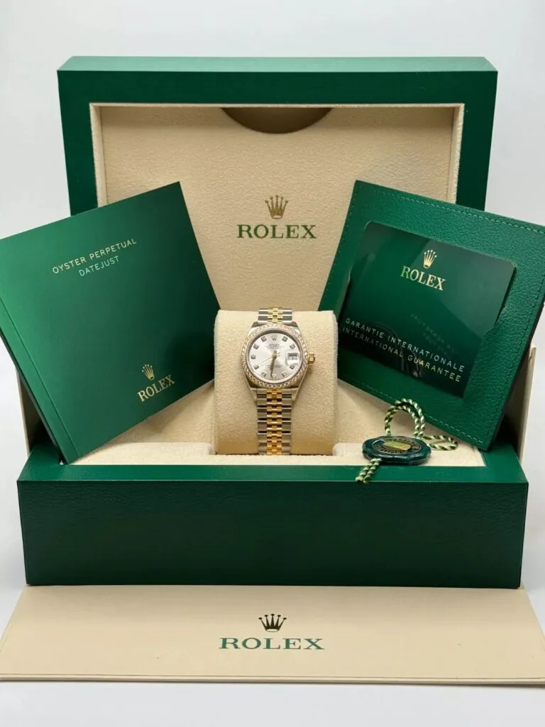 RLX Lady-Datejust 31mm 279383RBR Silver Diamond Dial Yellow Rolesor Oyster Bracelet