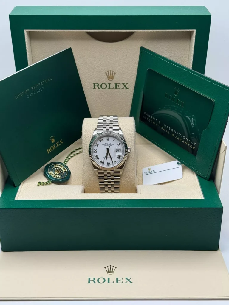 RLX Datejust 41mm 126334 White Roman Oyster Stainless Steel Mens Watch