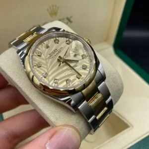 RLX Datejust 36mm 126203 Golden Palm Dial Domed Bezel Oyster Bracelet