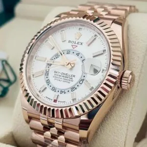RLX Sky-Dweller 42mm 336935-0003/0007 Rose Gold White Dial Oyster