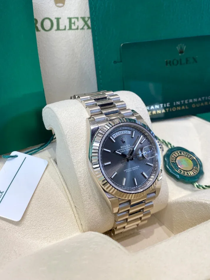 RLX Day-Date 40mm Slate Diamonds Dial 228236-0013