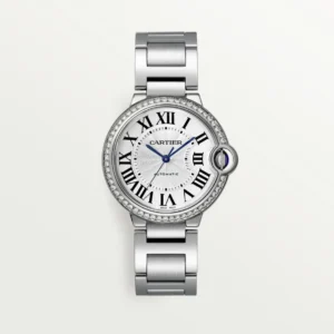 Cartier Ballon Bleu Bleu Silver Diamond 36mm W4BB0024 - United Luxury