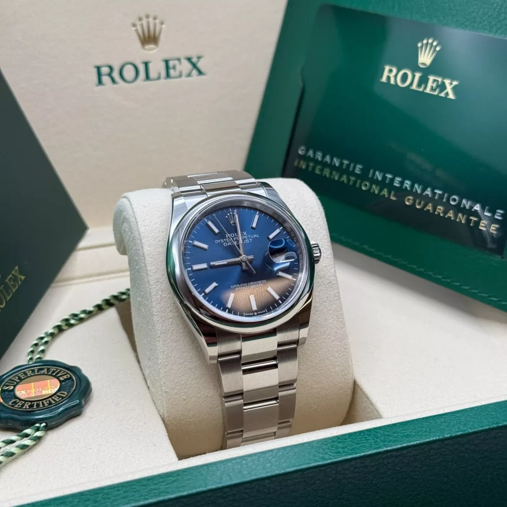 RLX Datejust 36mm 126200 Stainless Steel Blue Dial Oyster Watch