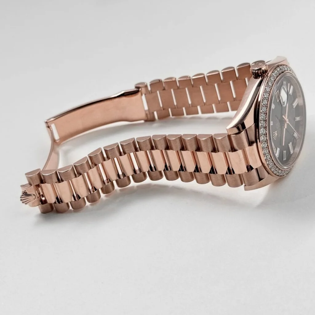 RLX Day-Date 40mm Eisenkiesel / Diamonds Dial 228345rbr-0016
