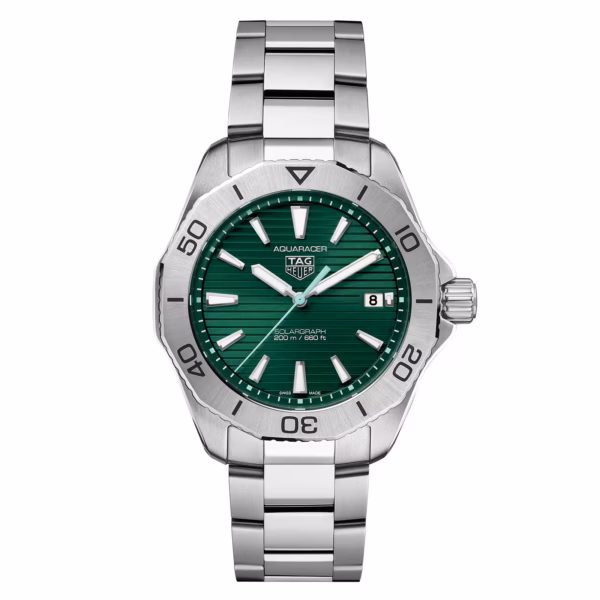 TAG Heuer Aquaracer Professional 200 Solargraph 40mm Mens Watch Green WBP1115.BA0000