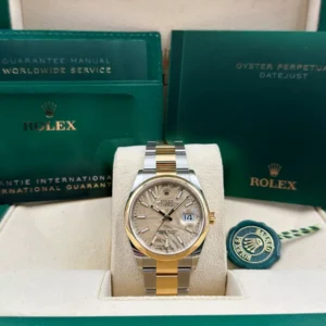 RLX Datejust 36mm 126203 Golden Dial Domed Bezel Oyster Bracelet