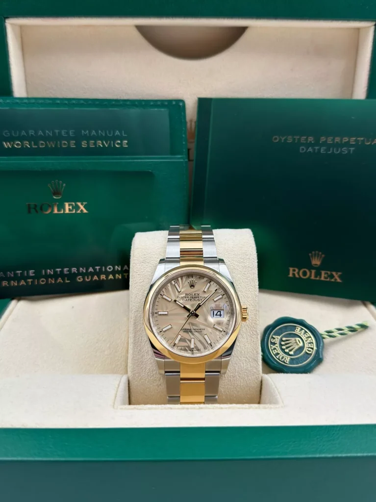 RLX Datejust 36mm 126203 Golden Dial Domed Bezel Oyster Bracelet