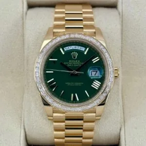 RLX Day-Date 40mm 228398TBR-0039 Green Dial President Watch