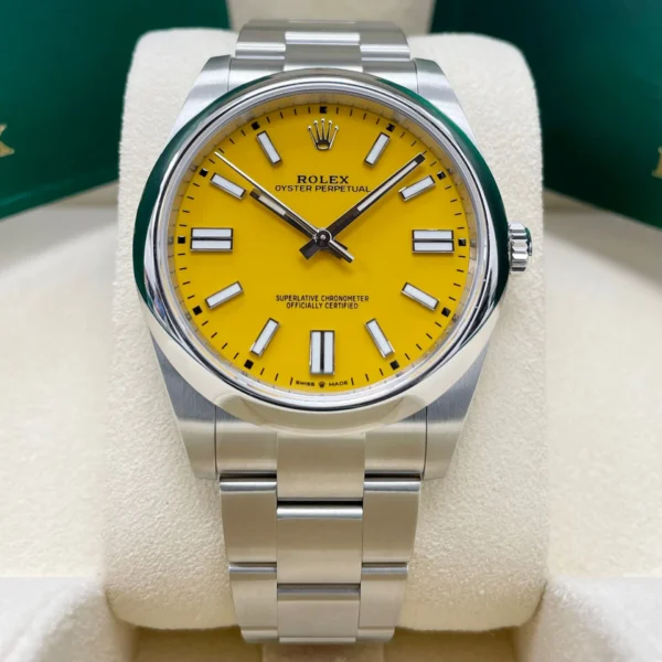 RLX Oyster Perpetual 36mm 126000-0004 Yellow Dial Stainless Steel Oyster Bracelet