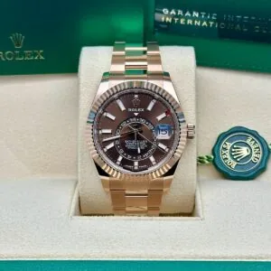 RLX Sky-Dweller 42mm 336935-0002/0006 Rose Gold Chocolate Dial Jubilee