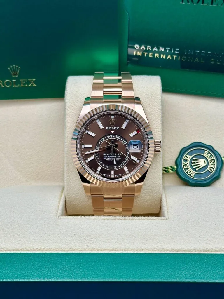 RLX Sky-Dweller 42mm 336935-0002/0006 Rose Gold Chocolate Dial Jubilee