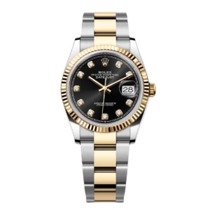 RLX Datejust 36mm 126233 Custom Black Dial Jubilee Bracelet Watch