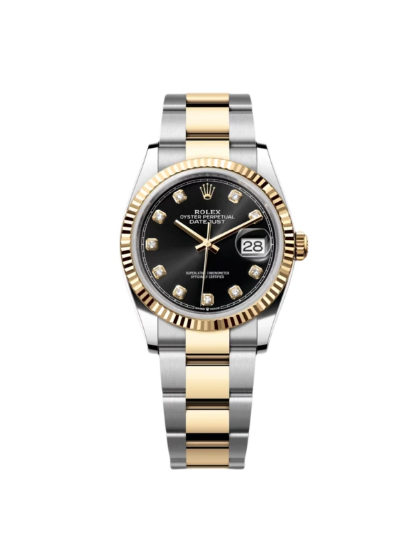 RLX Datejust 36mm 126233 Custom Black Dial Jubilee Bracelet Watch