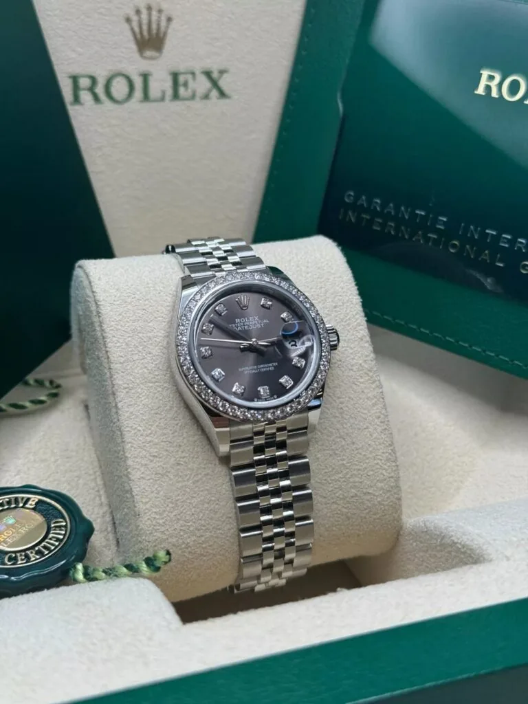 RLX Lady-Datejust 31mm 279384RBR Dark Gray set with Diamonds