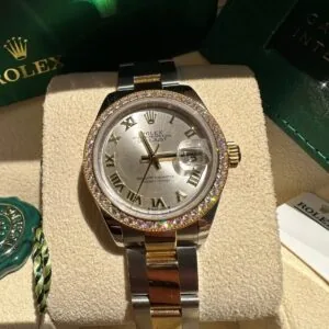 RLX Lady-Datejust 31mm 279383RBR Silver Roman Dial Yellow Rolesor Oyster Bracelet