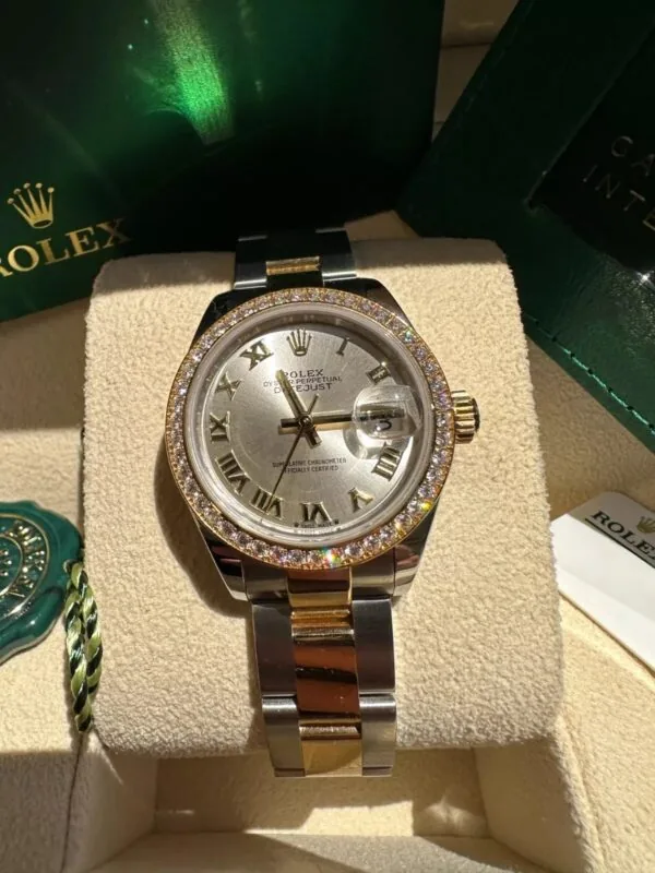 RLX Lady-Datejust 31mm 279383RBR Silver Roman Dial Yellow Rolesor Oyster Bracelet