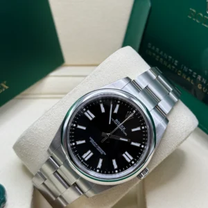 RLX Oyster-Perpetual 41mm 124300-0002 Stainless Steel Black Index Dial Watch