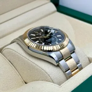 RLX Sky-Dweller 42mm 336933-0003/0004 Two-Tone Yellow Gold Black Dial Jubilee
