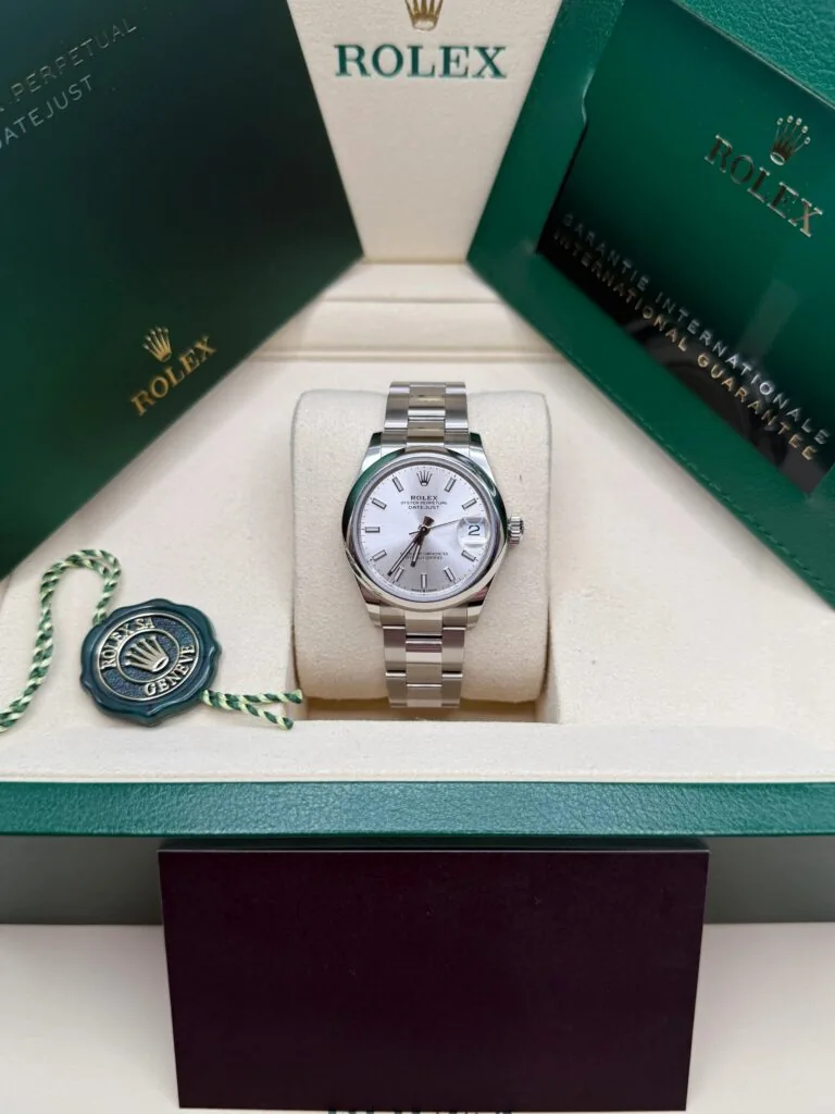 RLX Datejust m278240-0005/0006 31mm Silver Index Domed Bezel Oyster Oystersteel